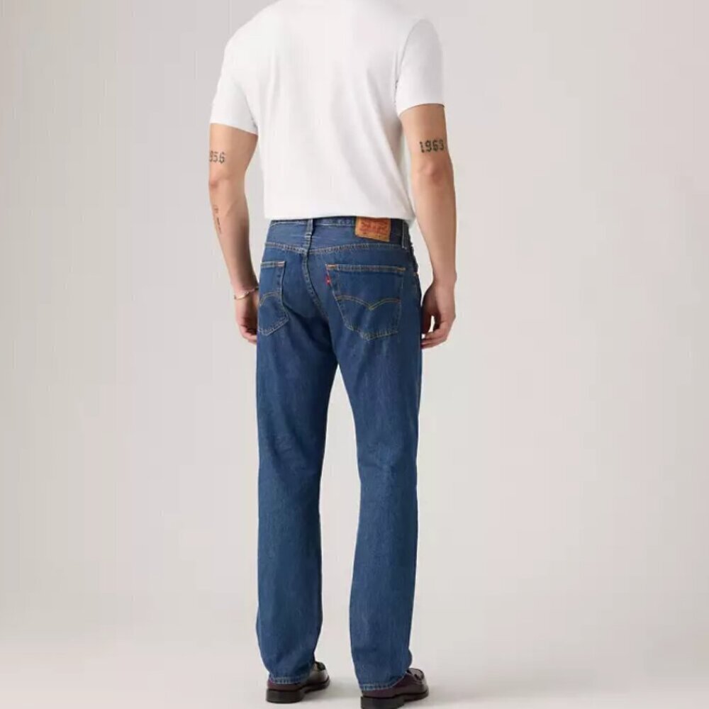 Levi's 501 Men's Dark Wash Blue Straight Leg Jeans Classic Denim Quality 40x30